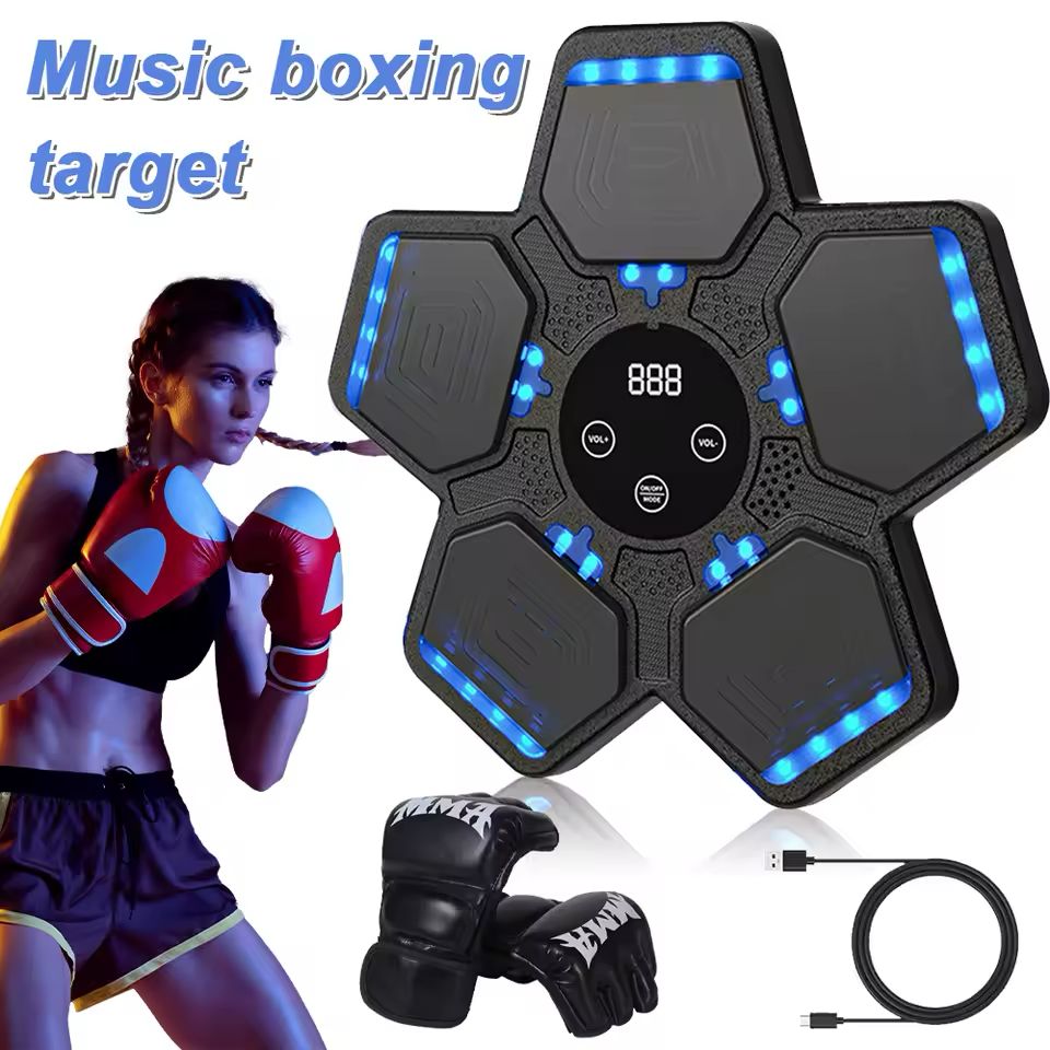 Reflex Punching Machine with Boxing Gloves for Beginners and Pros